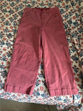 SPANX Cropped Wide-Leg Twill Pants 1x
